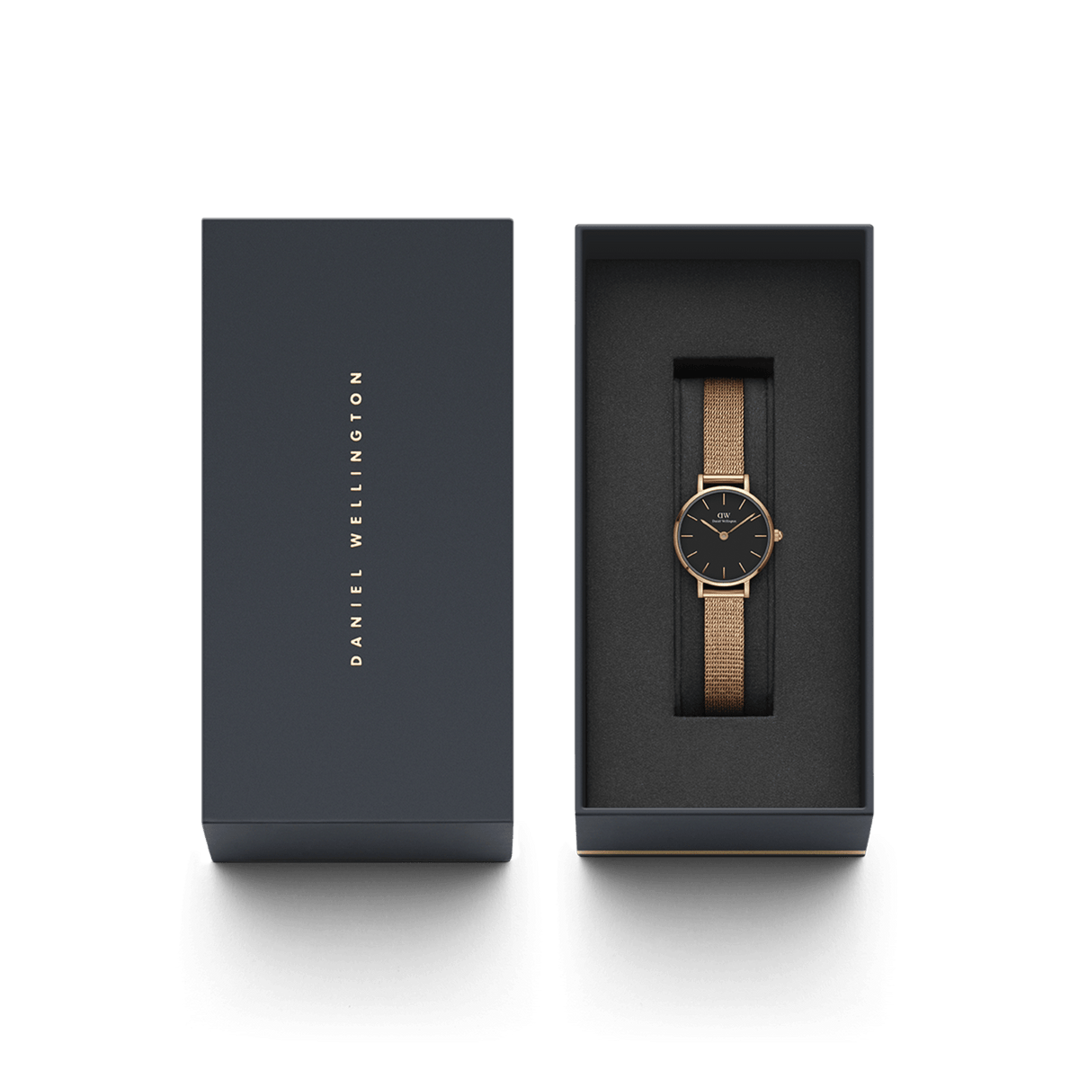Petite Pressed Melrose Black Rose Gold
