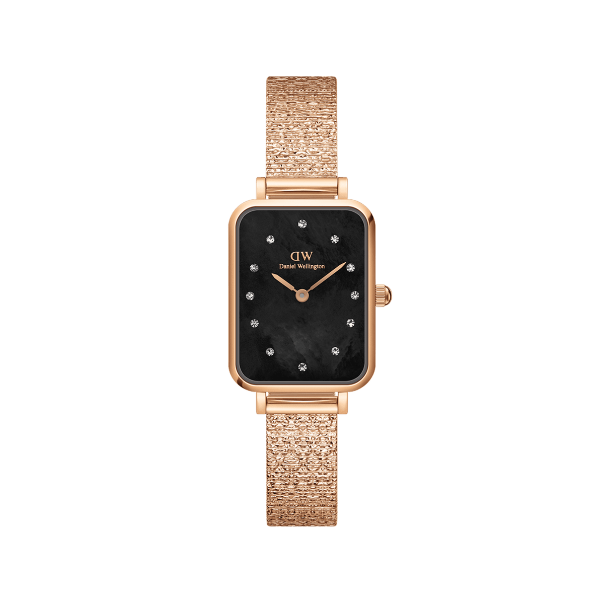 Quadro Lumine Pressed Piano Black MoP Rose Gold