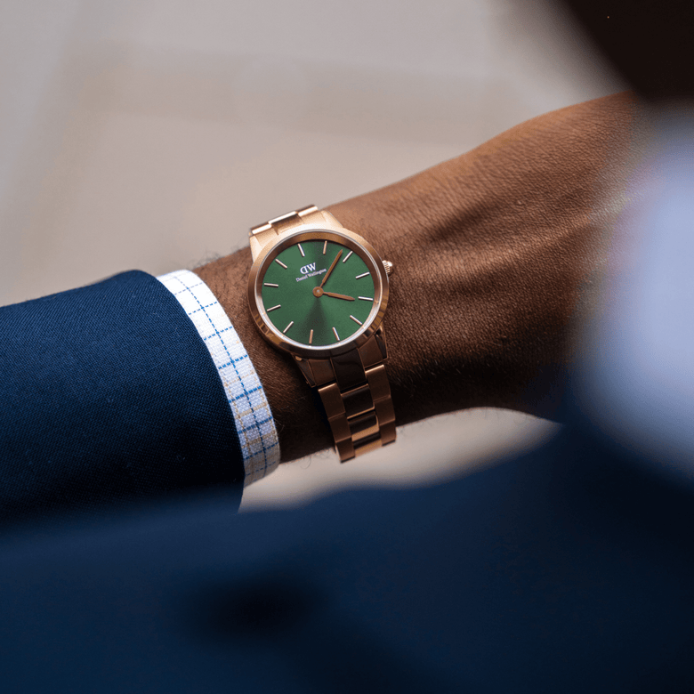 Iconic Link Emerald Green Rose Gold