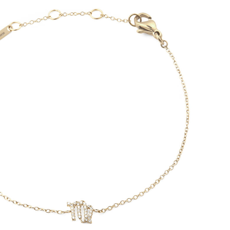 Crystal Zodiac Chain Bracelet Gold