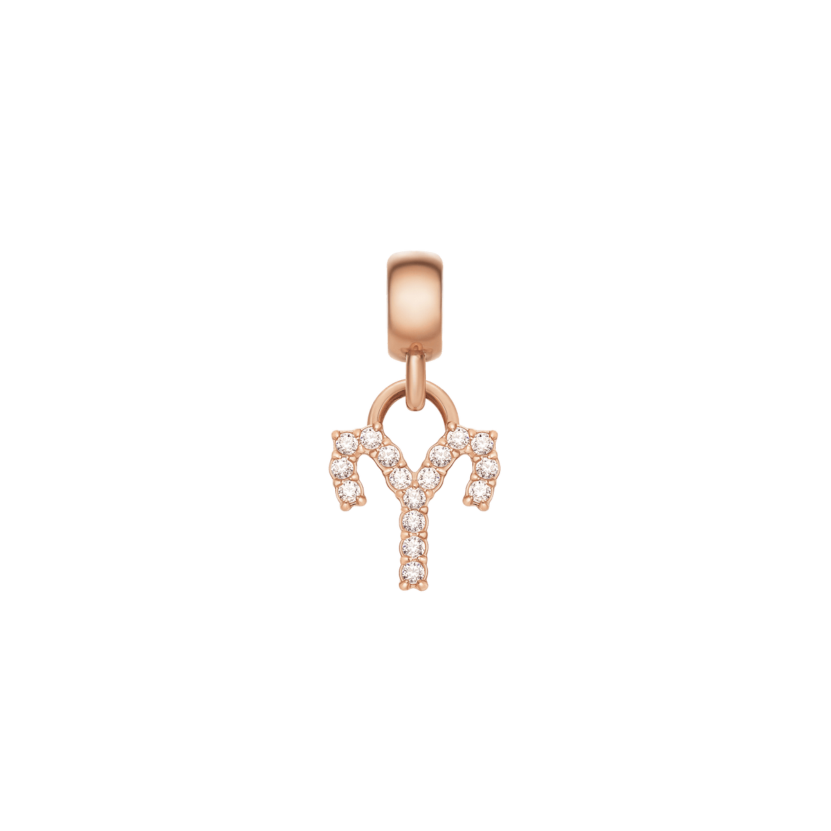 Crystal Zodiac Charm Rose Gold