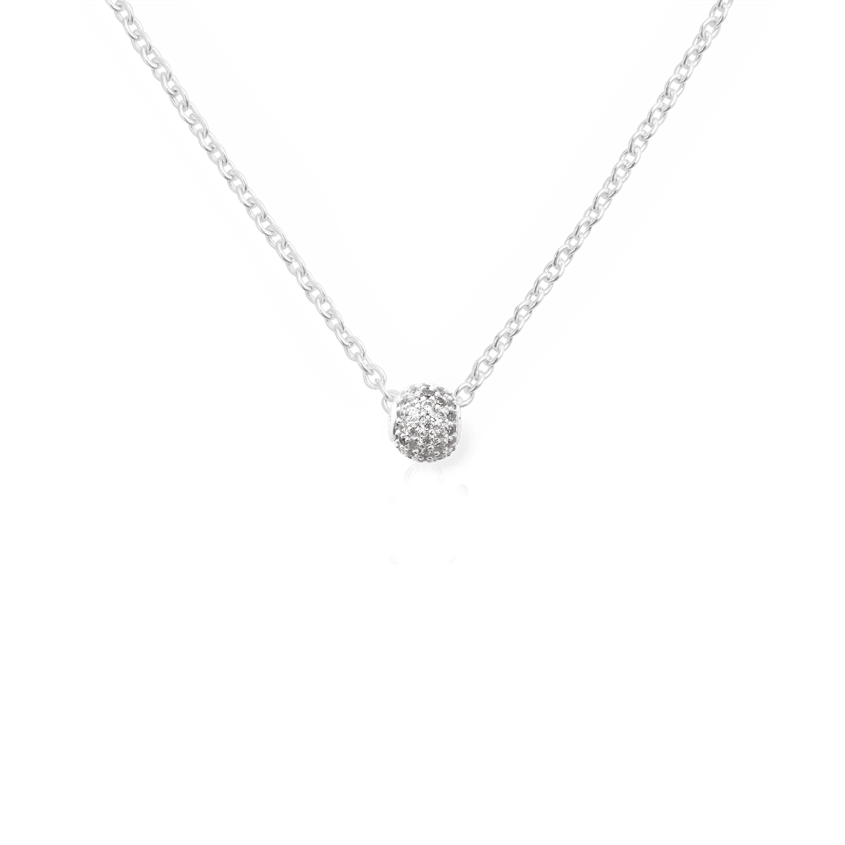 Pavé Orb White Crystal Charm