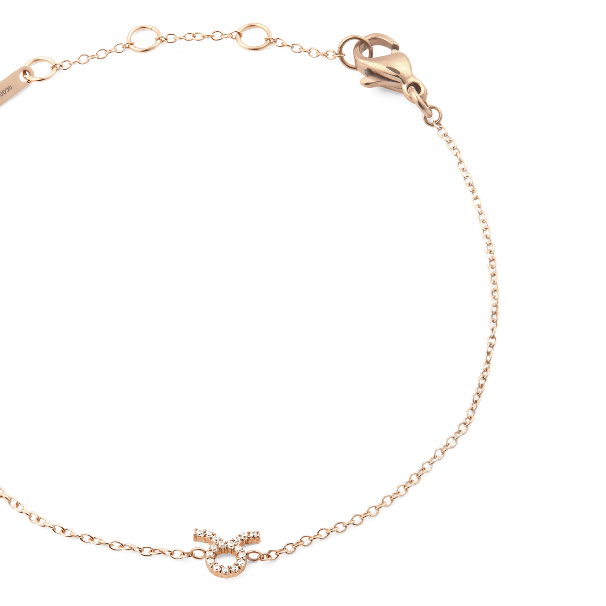 Crystal Zodiac Chain Bracelet Rose Gold