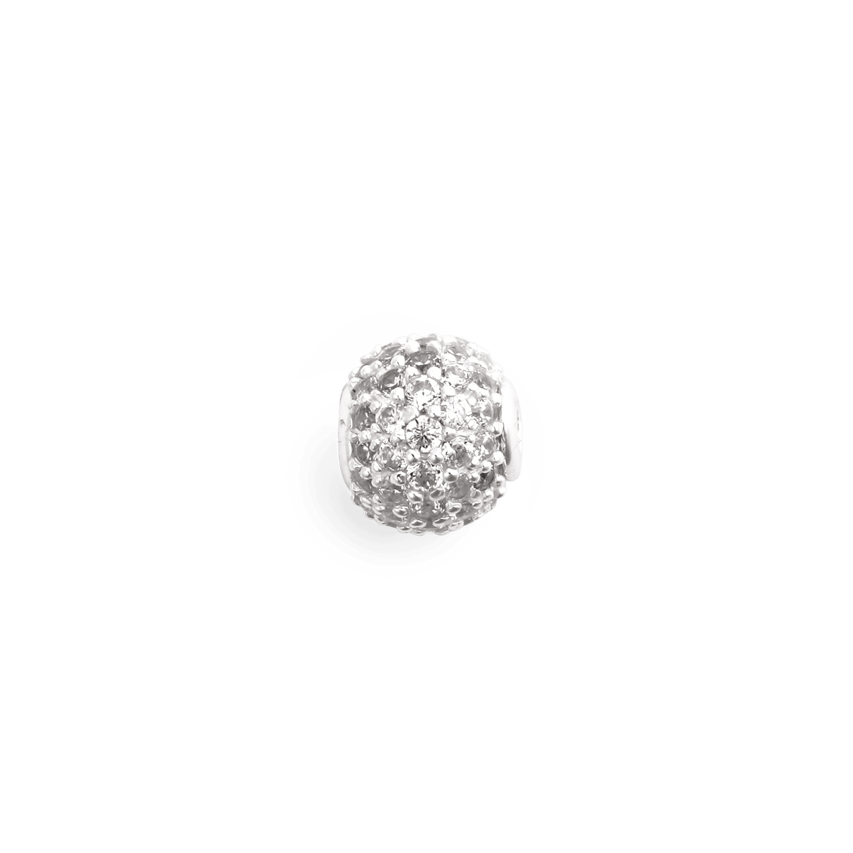 Pavé Orb White Crystal Charm