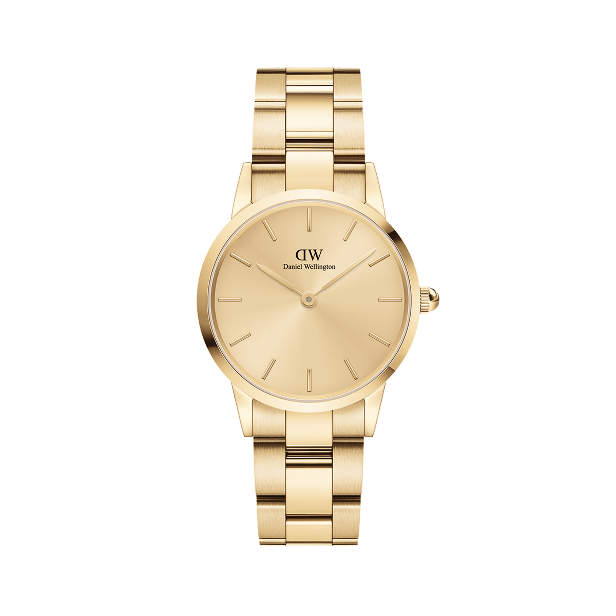 Iconic Link Unitone - Gold watch with steel link 28mm | DW