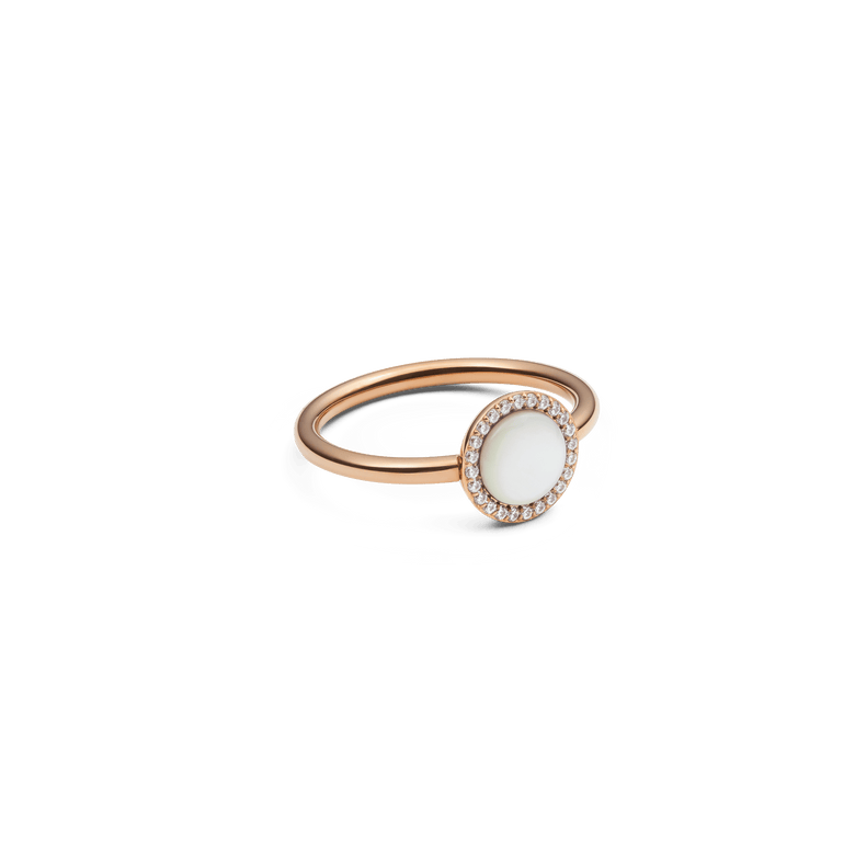 Audrey Ring Mother of Pearl Rose Gold