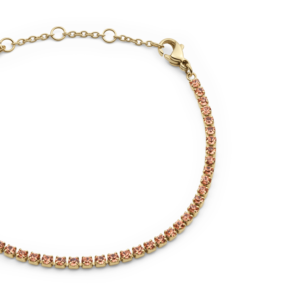 Classic Tennis Bracelet Apricot Gold