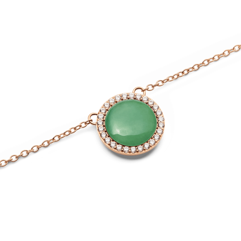 Audrey Necklace Jade Rose Gold