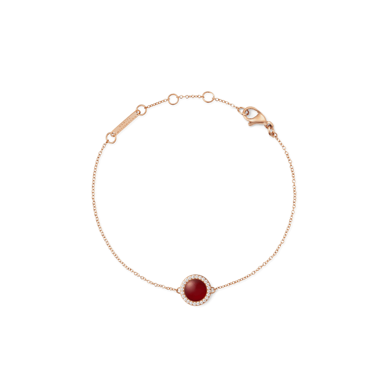 Audrey Bracelet Red Agathe Rose Gold