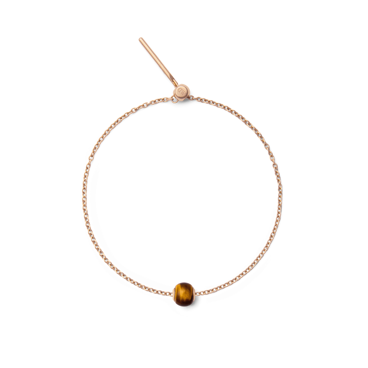 Tiger eye Orb Rose Gold charm