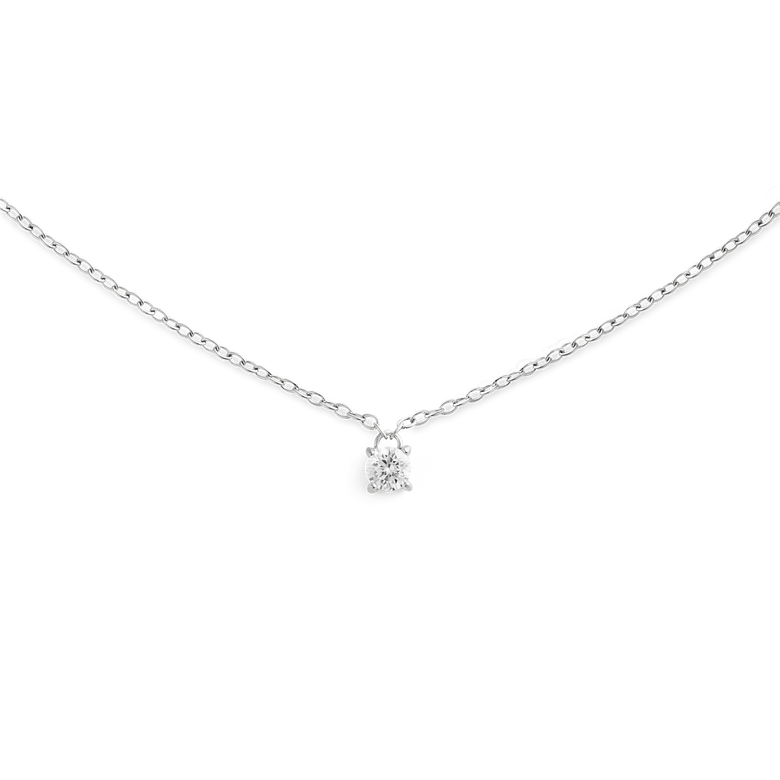 Mirelle Solitaire Necklace Silver