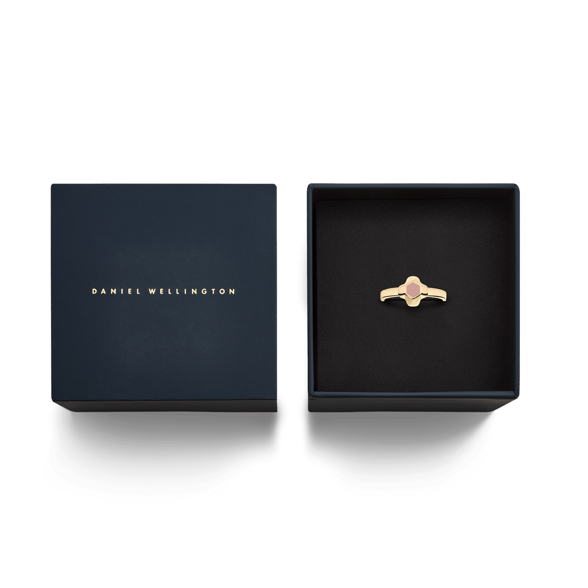 North Star Ring Small Apricot Enamel Gold