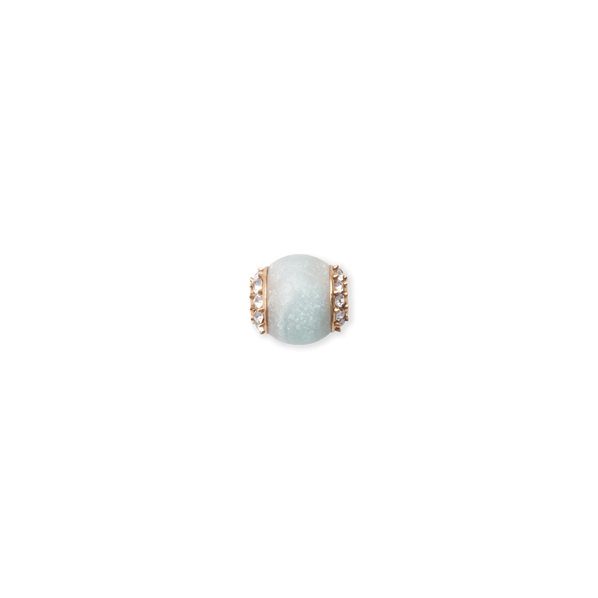 Amazonite Crystal Orb Rose Gold Charm