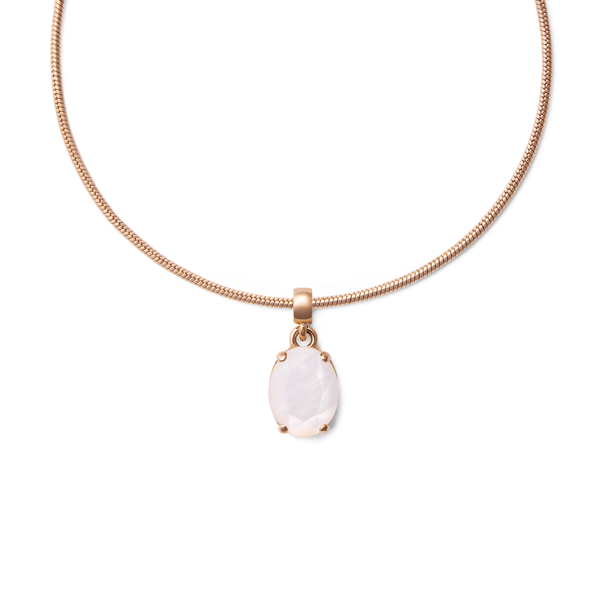 Mother of Pearl Oval Rose Gold Charm