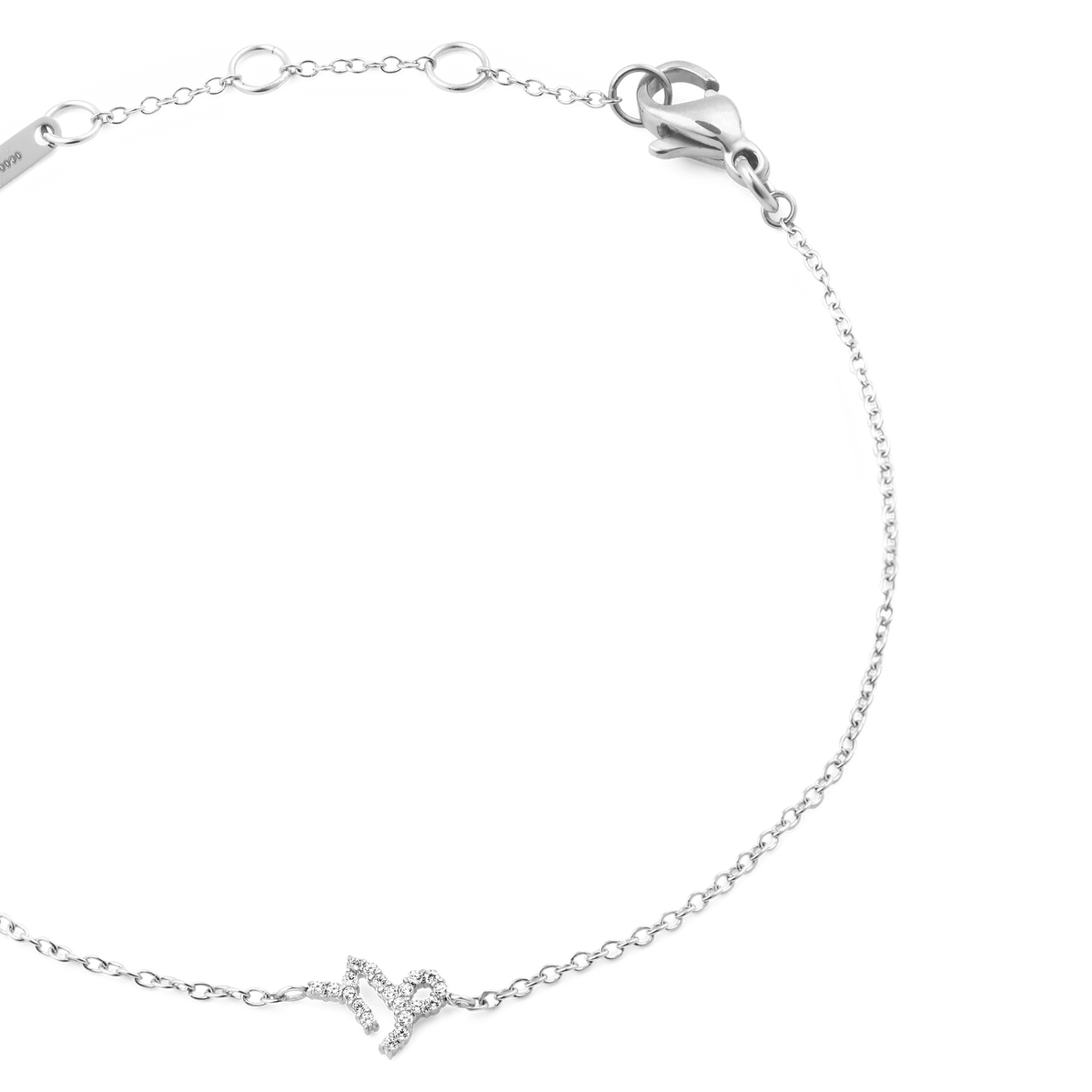 Crystal Zodiac Chain Bracelet Silver