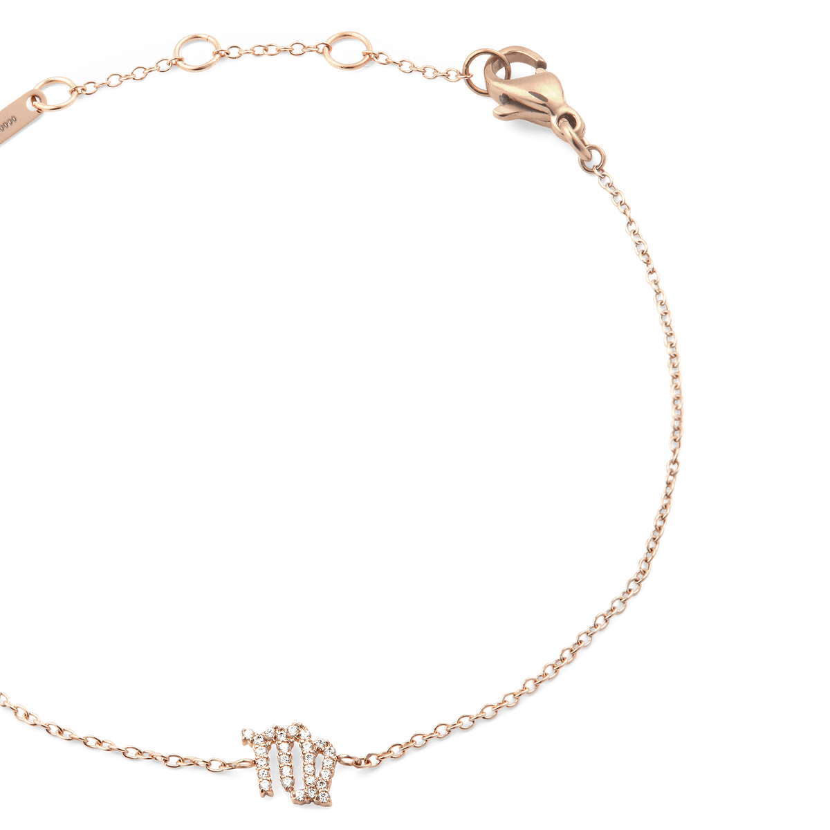 Crystal Zodiac Chain Bracelet Rose Gold