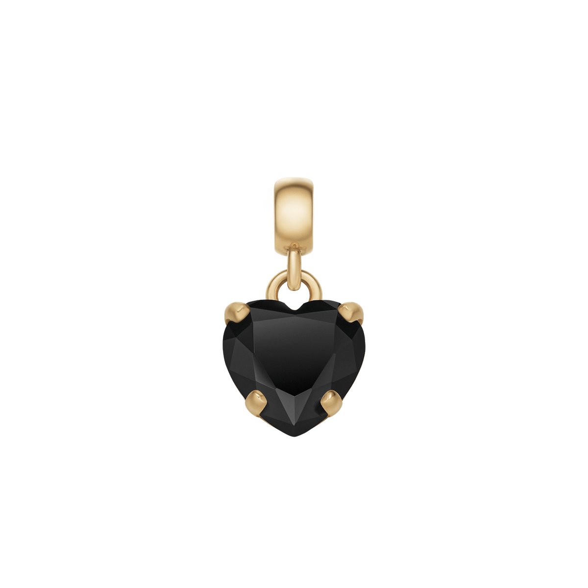 Heart Black Crystal Charm G