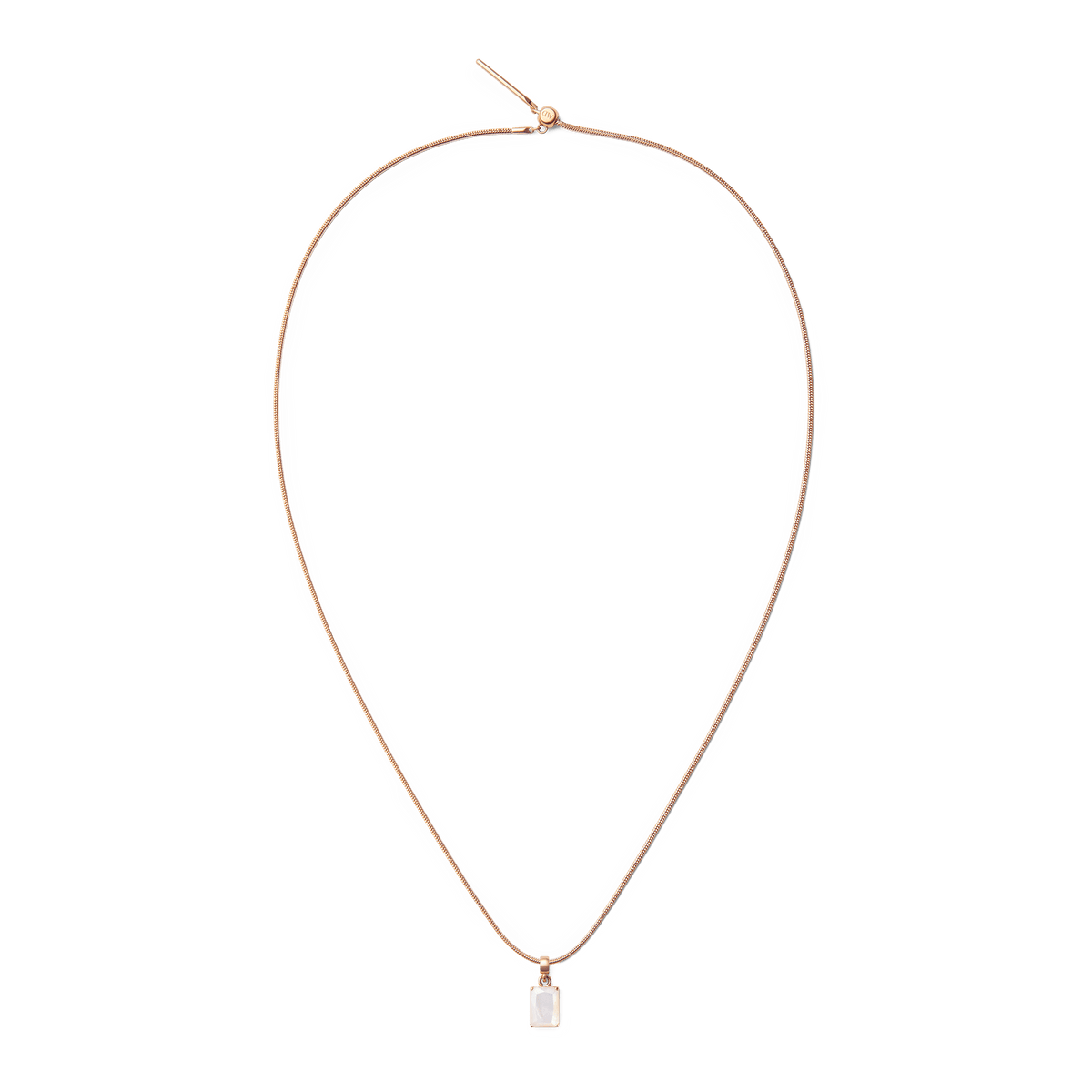 Mother of Pearl Octagon Rose Gold Charm