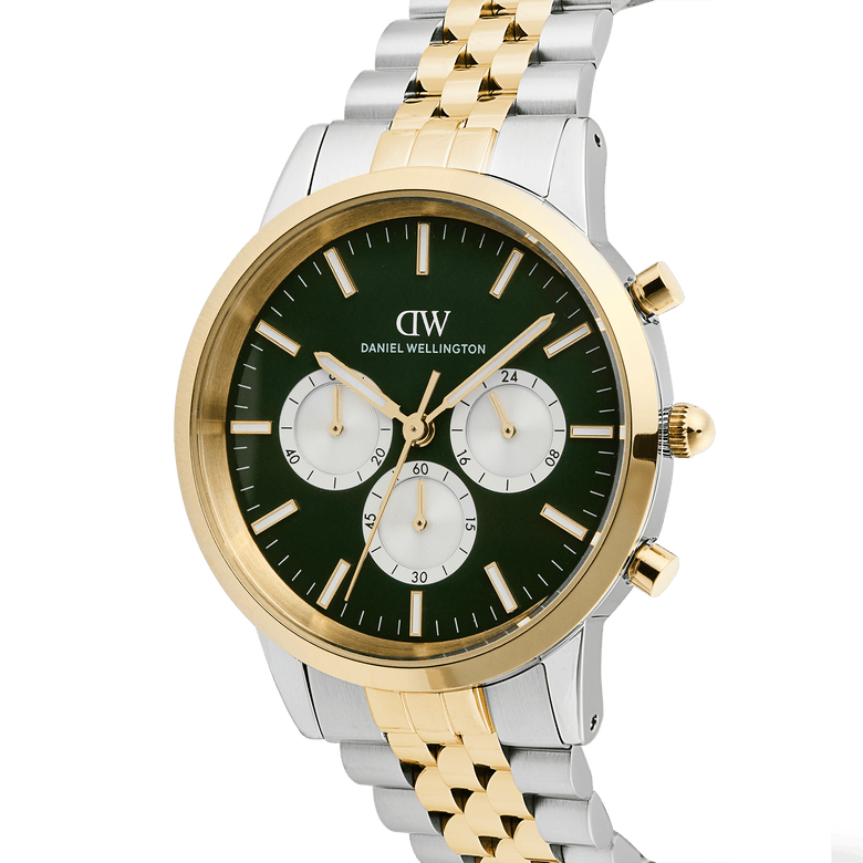Iconic Chronograph Arch 5-Link Emerald Panda Two Tone