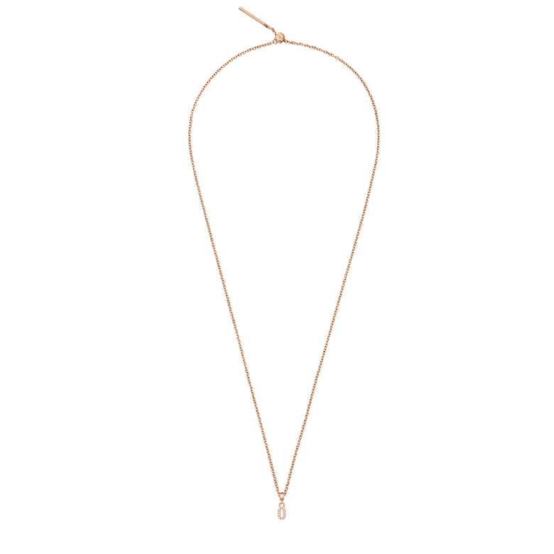 Crystal Number Charm Rose Gold