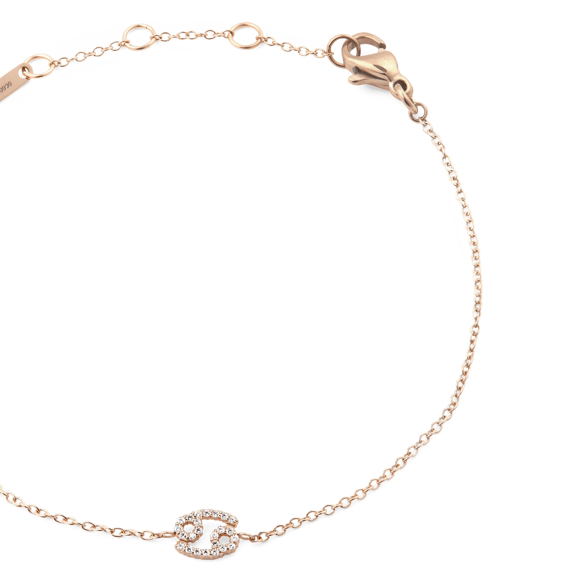 Crystal Zodiac Chain Bracelet Rose Gold
