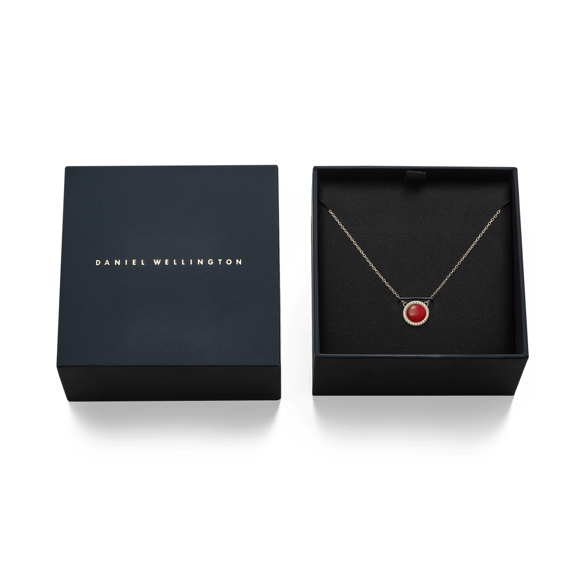 Audrey Necklace Red Agathe Gold