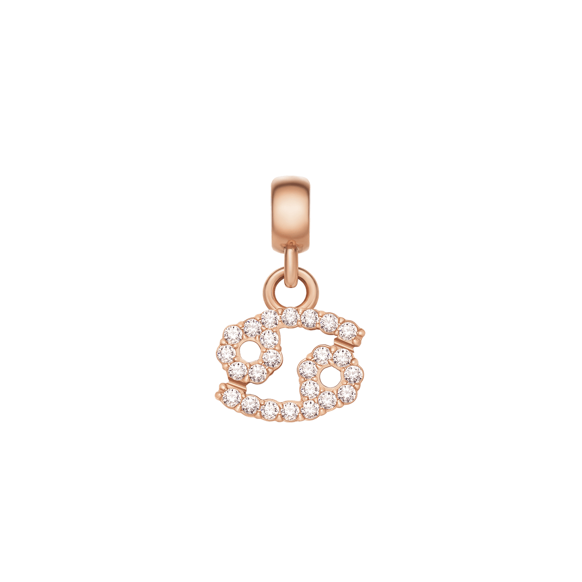 Crystal Zodiac Charm Rose Gold