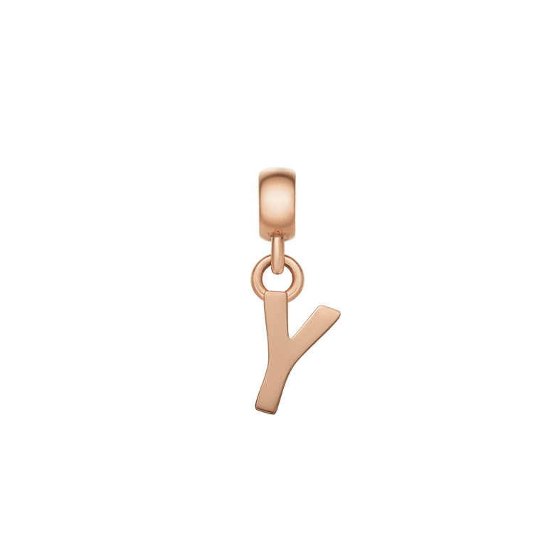 Letter Charm Rose Gold