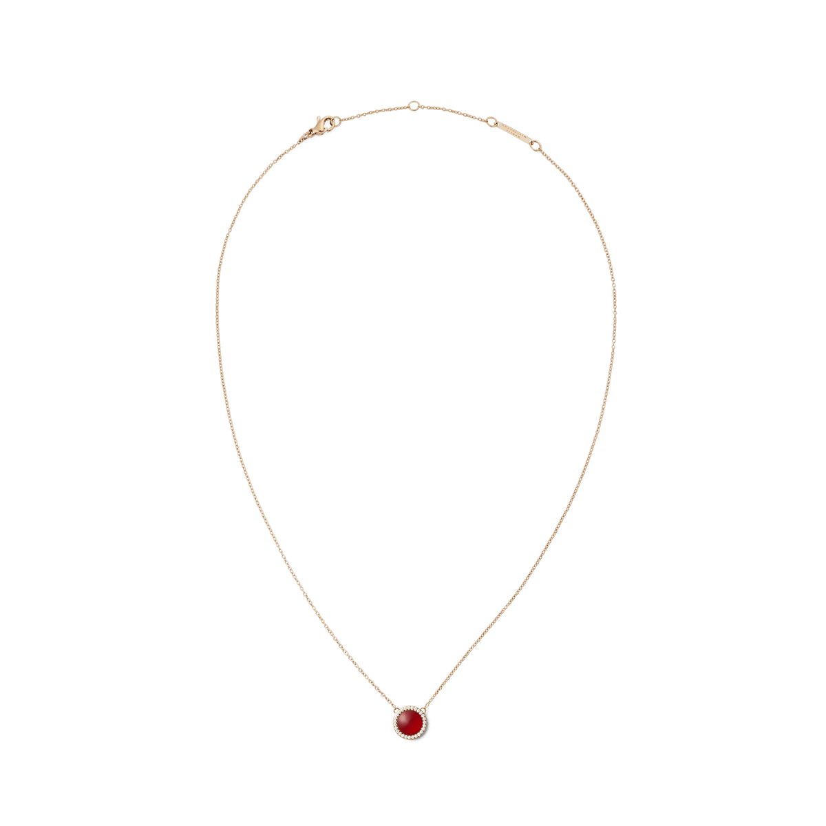 Audrey Necklace Red Agathe Rose Gold