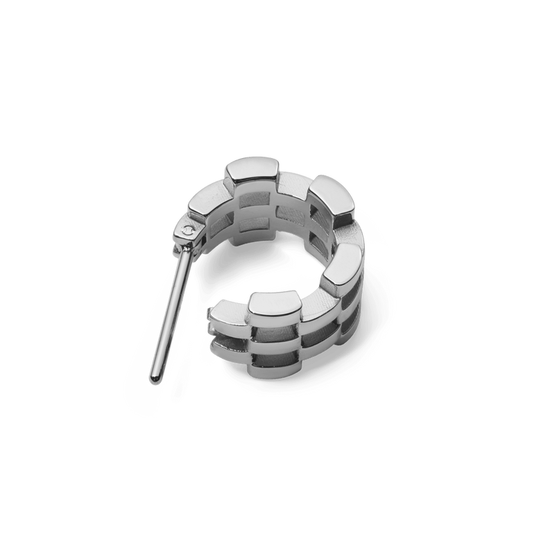 3-Link Earrings Silver