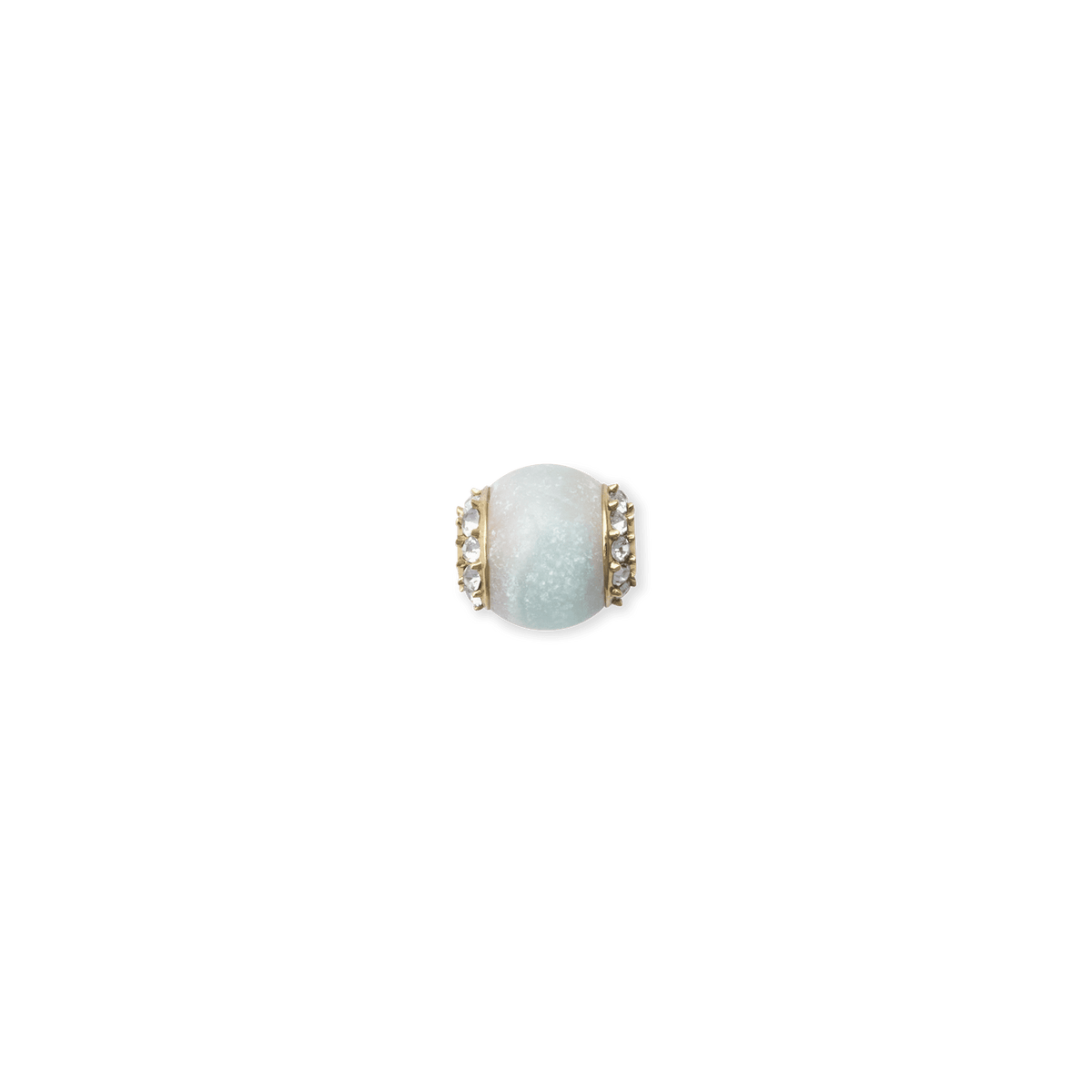 Amazonite Crystal Orb Gold Charm