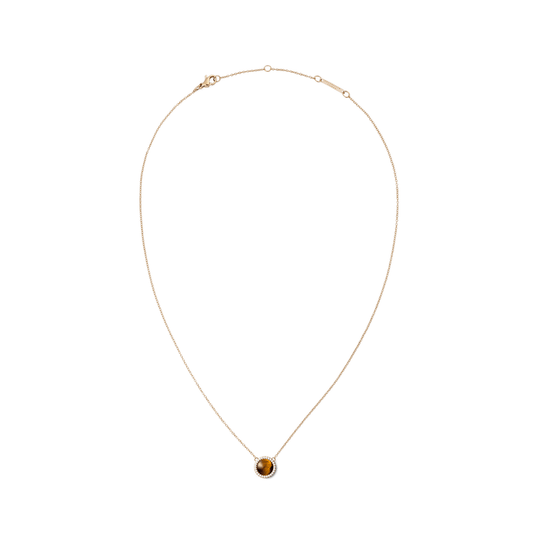 Audrey Necklace Tiger Eye Rose Gold