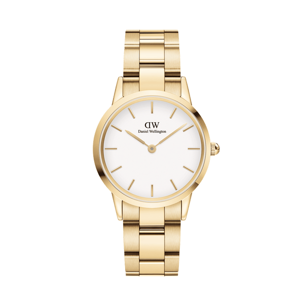 【新品未使用Daniel Wellington Iconic link 28mm Iconic Link - Women's Watch Gold with White Dial | DW