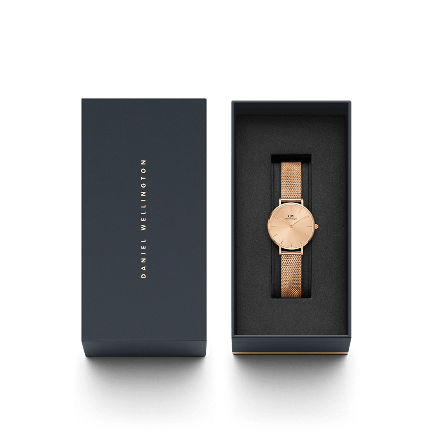 Petite Unitone - Rose gold watch with mesh strap 28mm | DW Petite Unitone - Rose gold watch with mesh strap 28mm | DW
