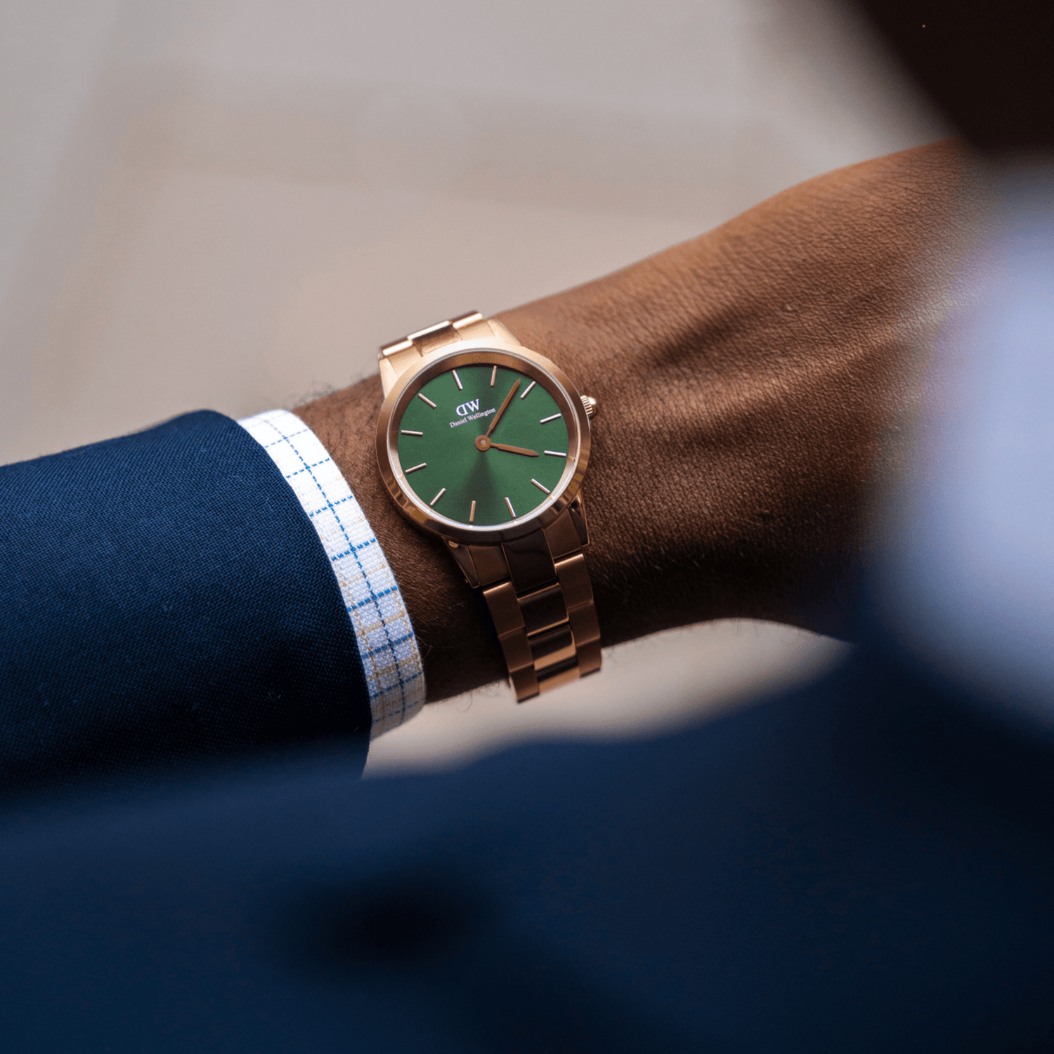 Daniel Wellington DW Watch Iconic Link Emerald 28mm Rose Gold