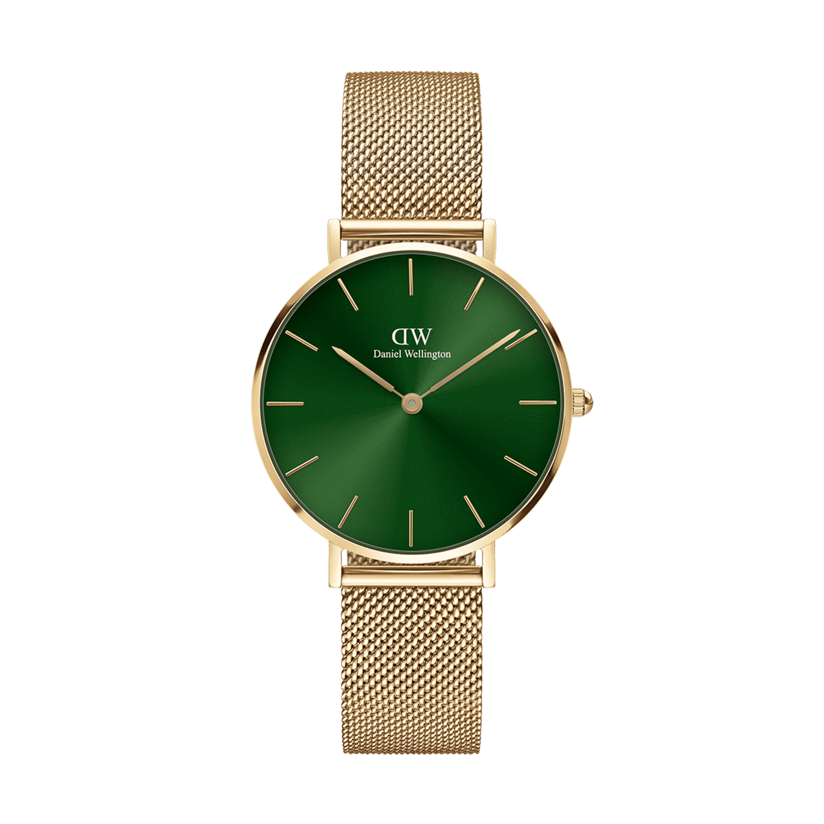 Anthropologie Gold Bracelet Watch with Green Dial Ophelia Mini Emerald Gold main image 3