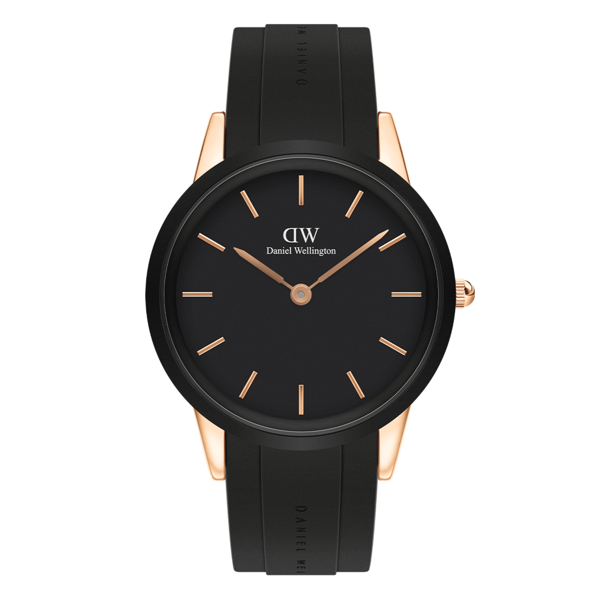 Daniel wellington black and gold watch sale