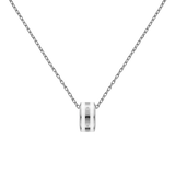 Emalie Necklace Silver Satin White