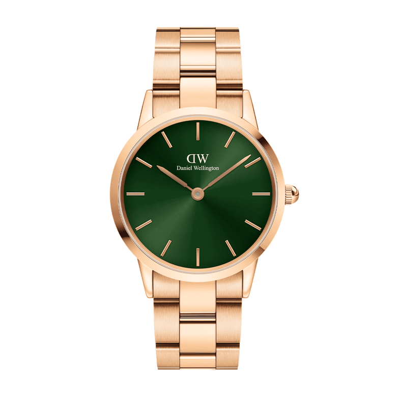 Iconic Link Emerald Green Rose Gold