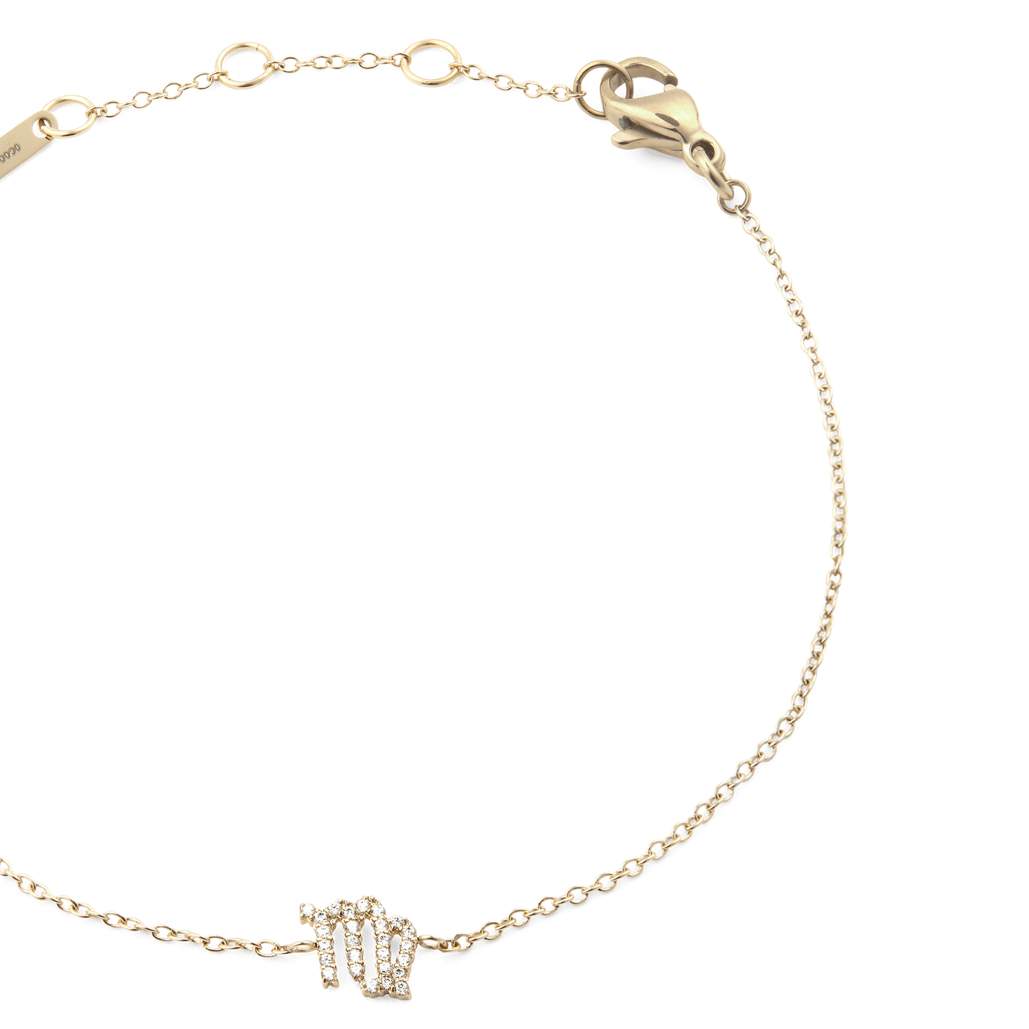 Crystal Zodiac Chain Bracelet Gold