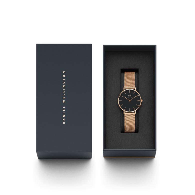Petite Melrose Black Rose Gold