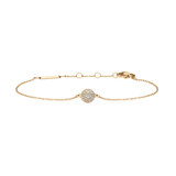 Pavé Crystal Pendant Bracelet Gold