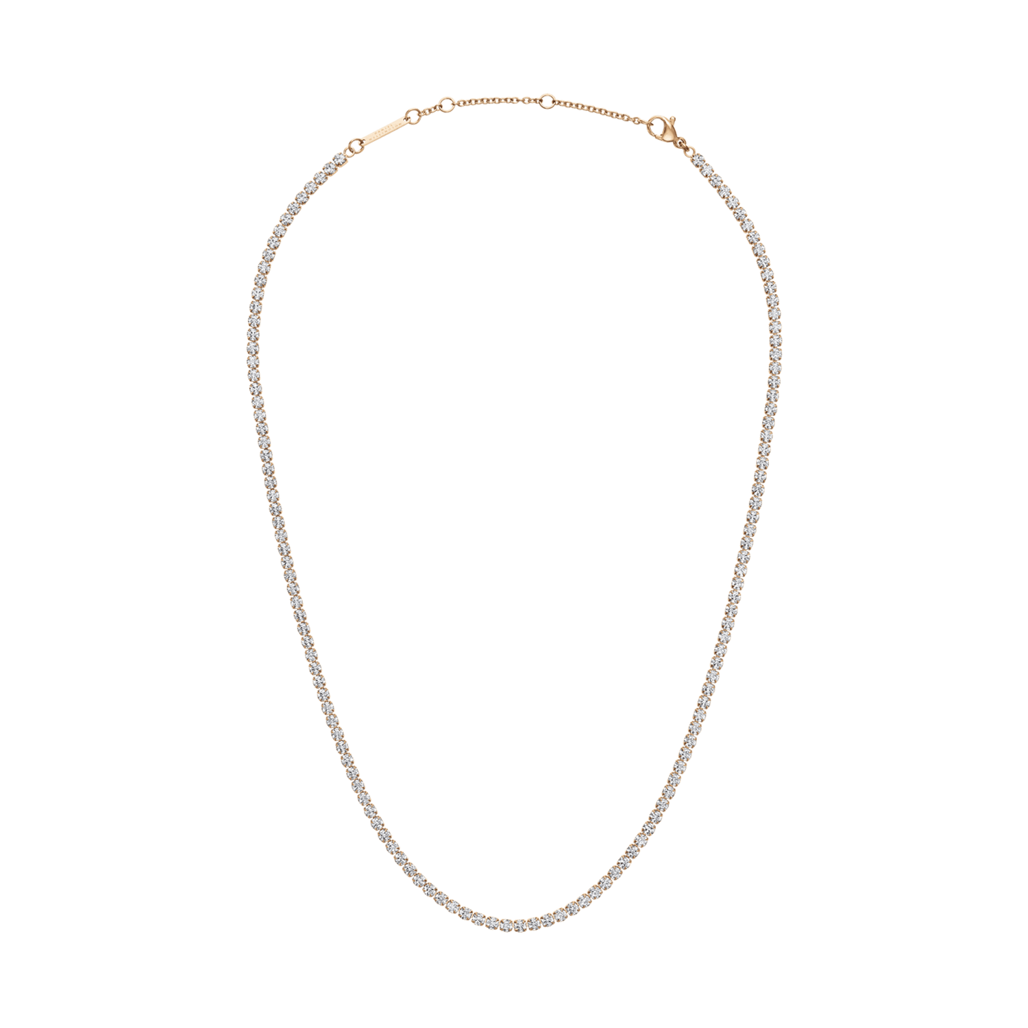 Classic Tennis Necklace Rose Gold