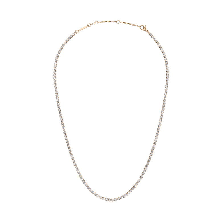 Classic Tennis Necklace Rose Gold
