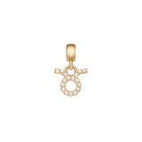 Crystal Zodiac Charm Gold