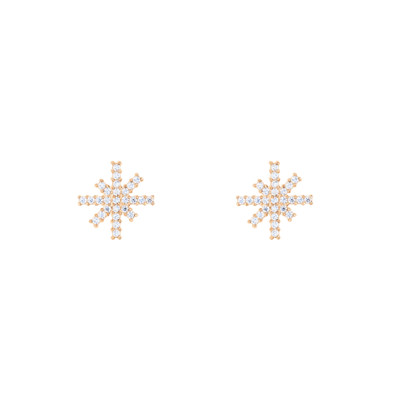Mirelle Star Earrings Rose Gold