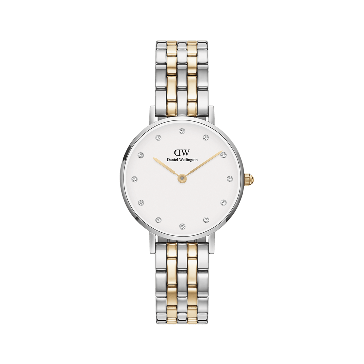 Petite Lumine Women s watch with silver gold strap DW