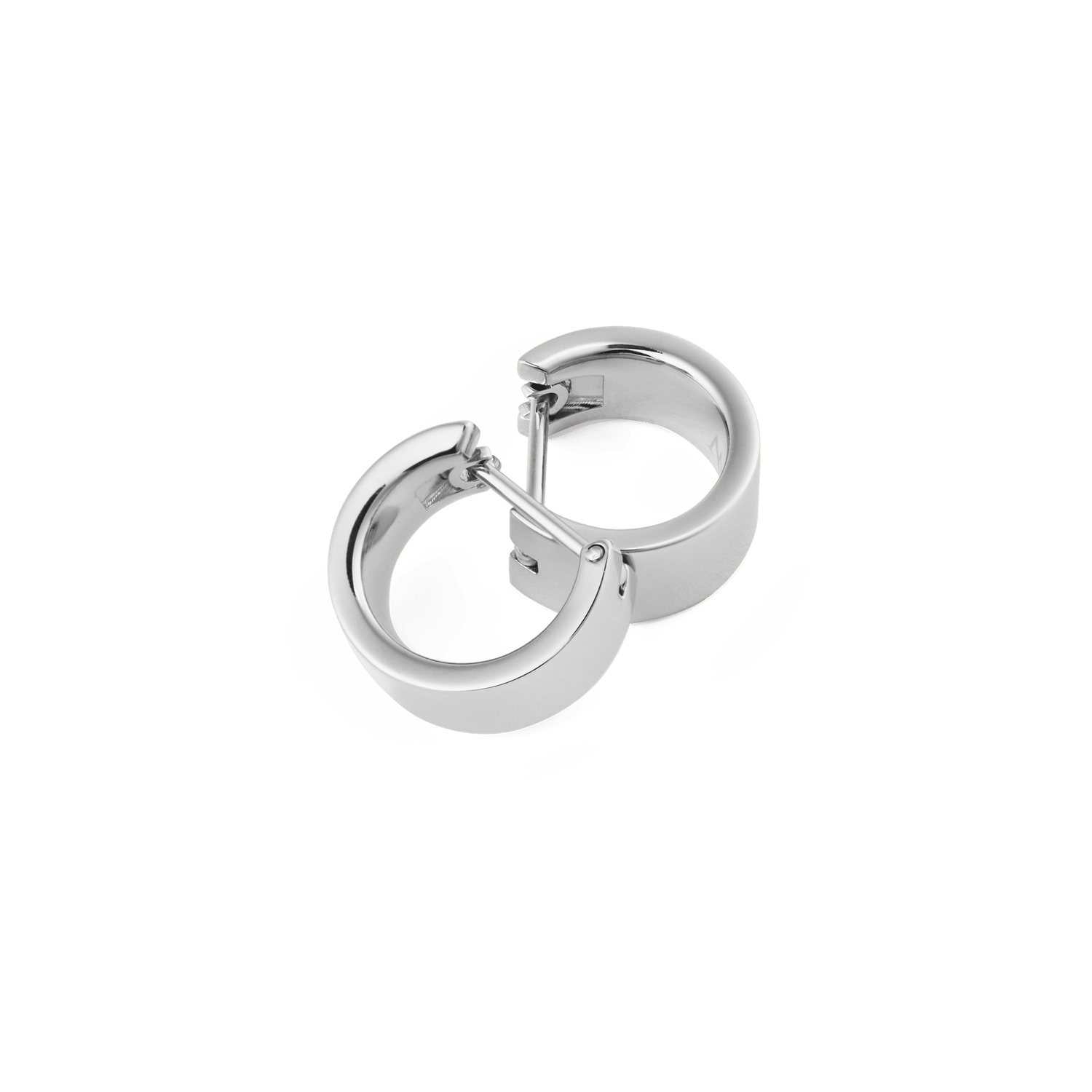 Line Earrings Polished Silver 5.5mm