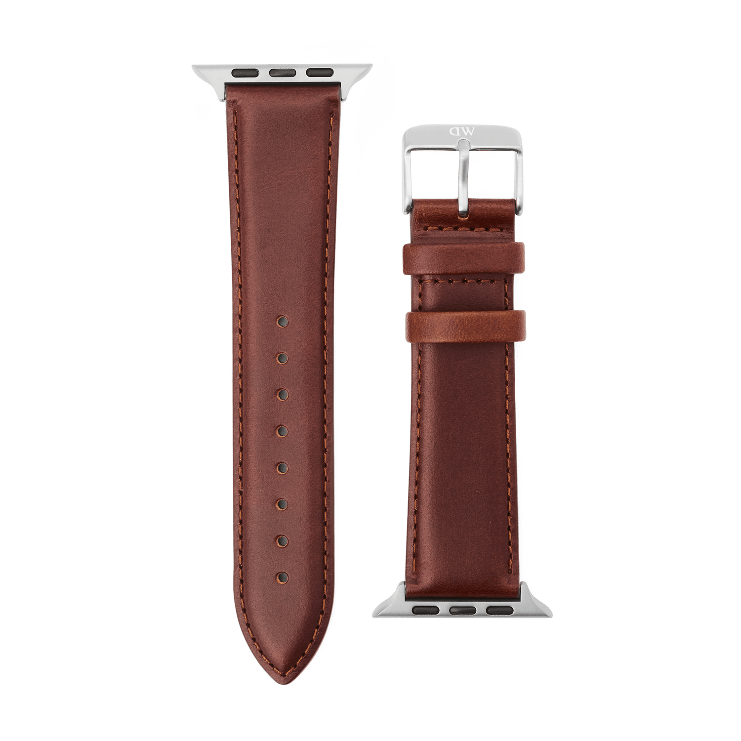 Smartwatch Leather Strap St Mawes Silver
