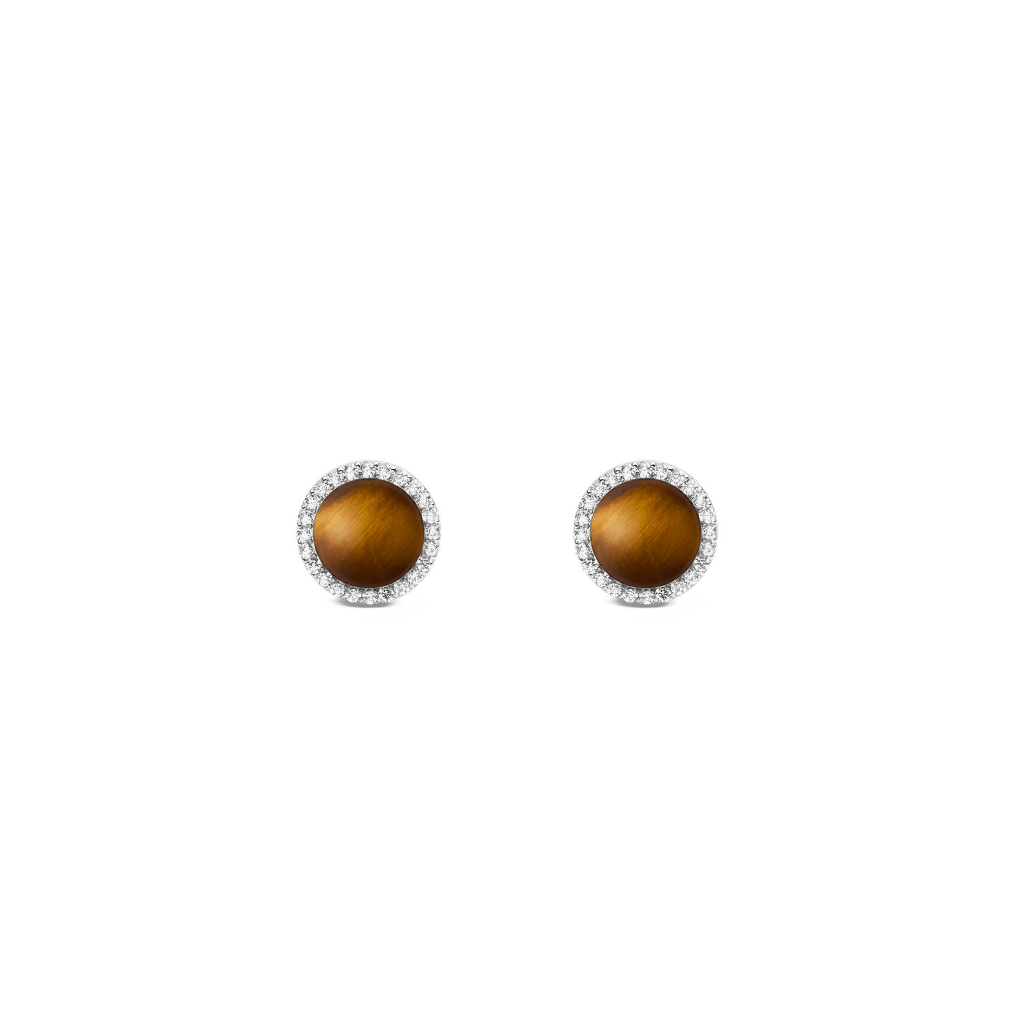 Audrey Earrings Tiger Eye Silver